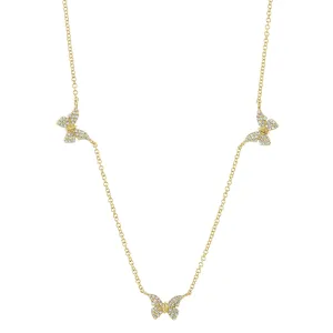 0.23CT DIAMOND BUTTERFLY NECKLACE