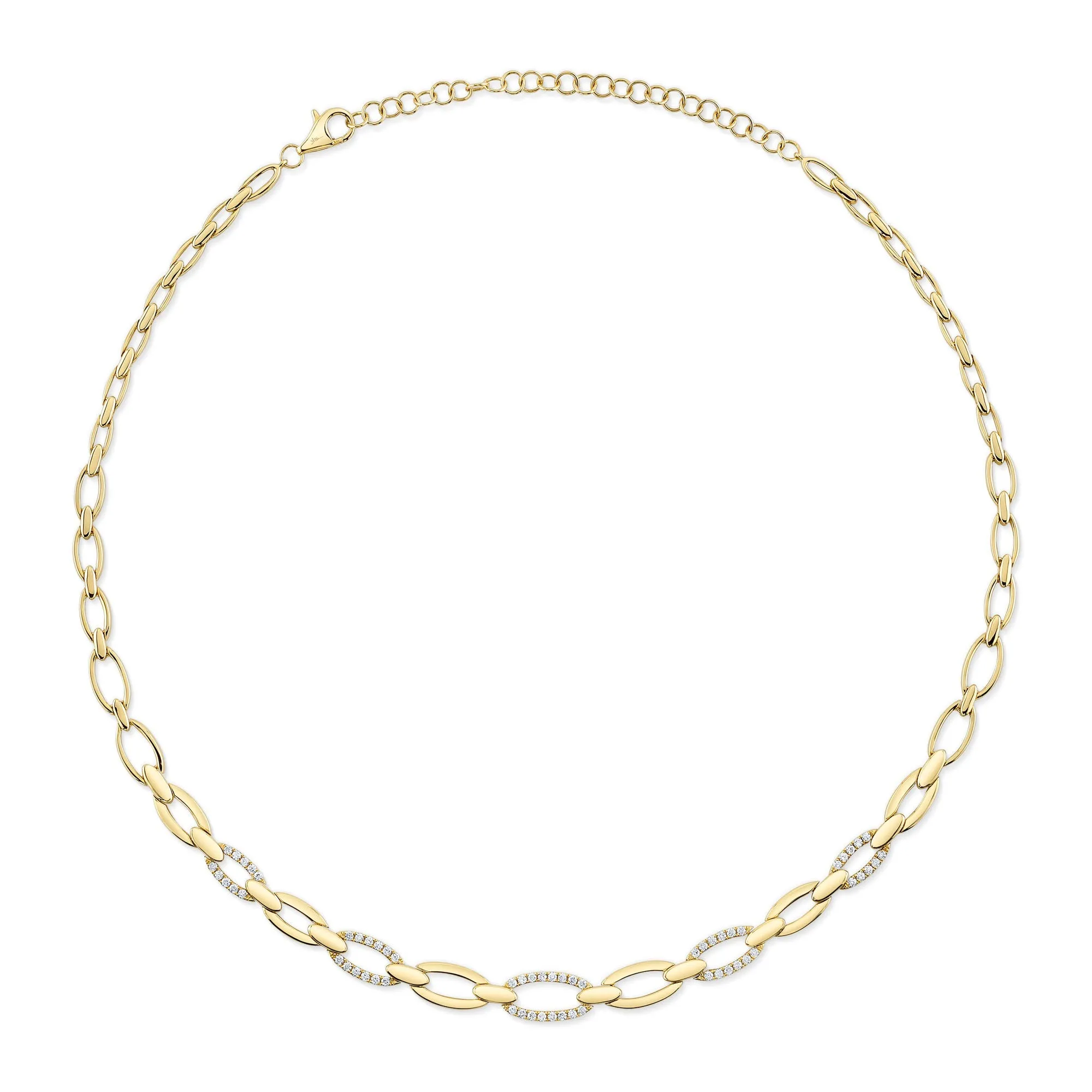 0.74CT DIAMOND LINK NECKLACE