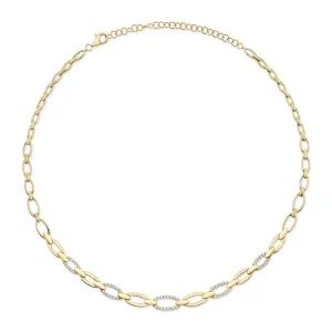 0.74CT DIAMOND LINK NECKLACE