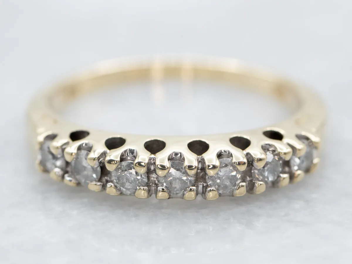 10K Yellow Gold Diamond Encrusted Band Ring