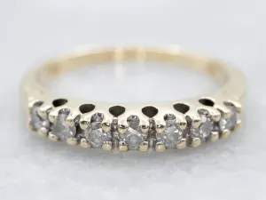 10K Yellow Gold Diamond Encrusted Band Ring