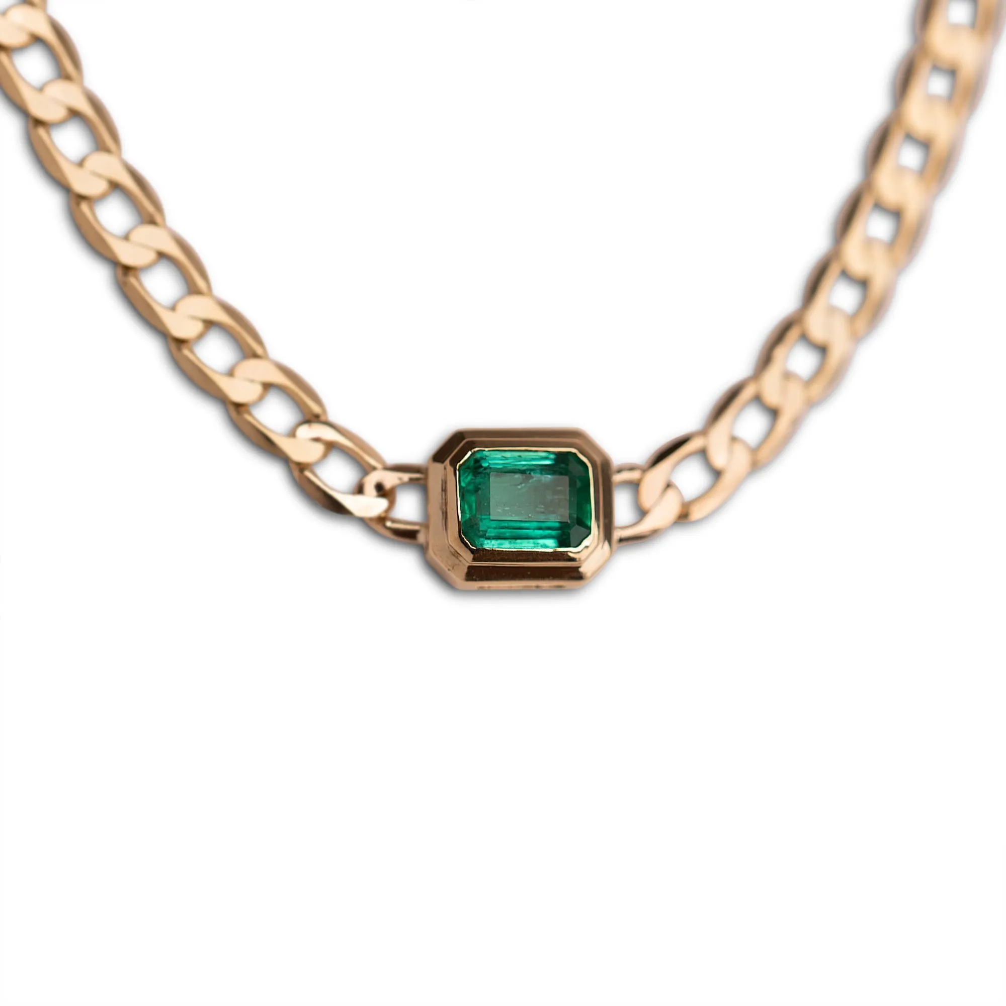 14k Emerald Neptune Necklace