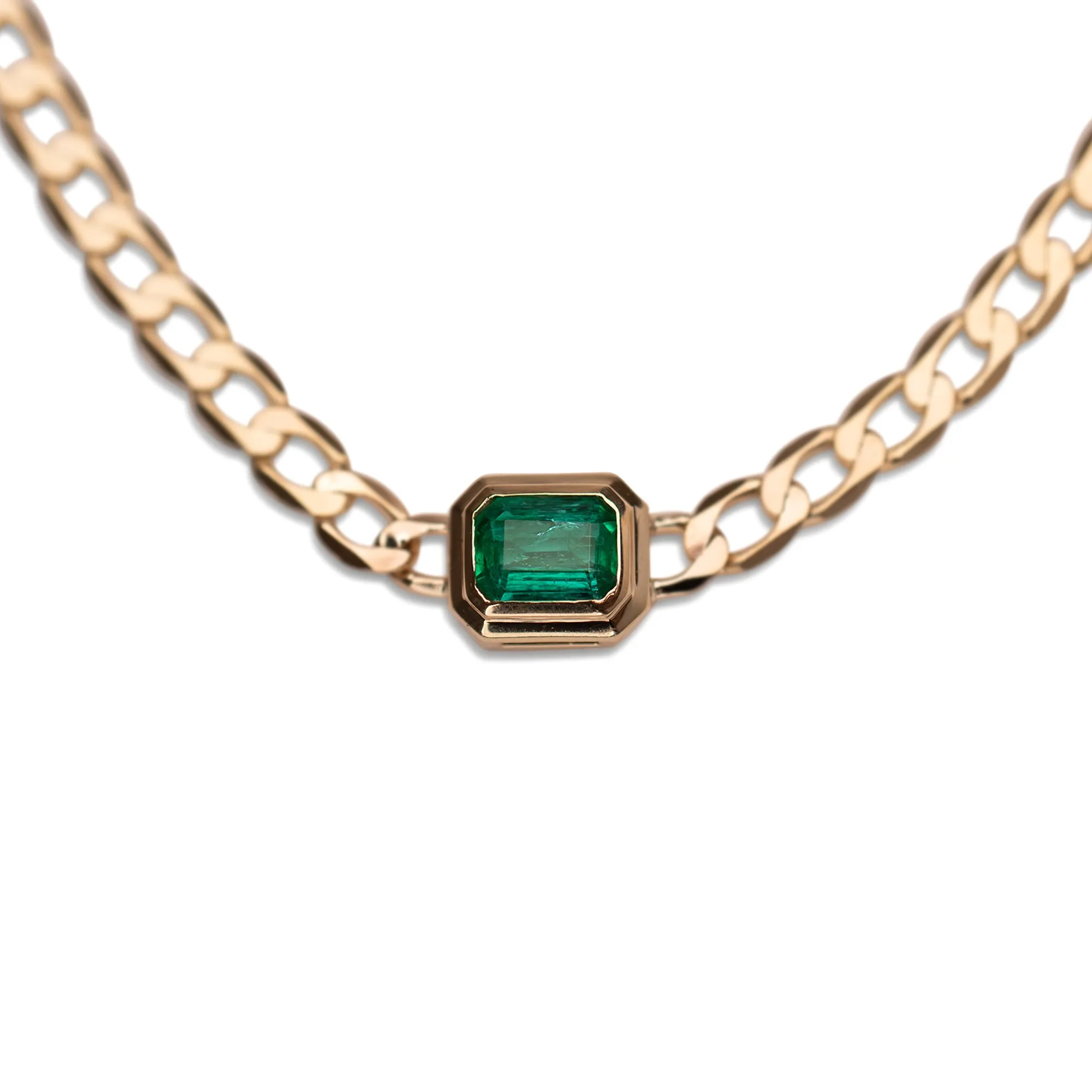 14k Emerald Neptune Necklace