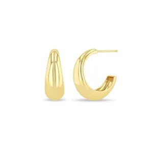 14k Gold Medium Aura Hoops