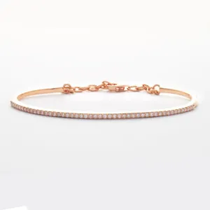 14KR 0.50CTW DIAMOND ADJUSTABLE BANGLE