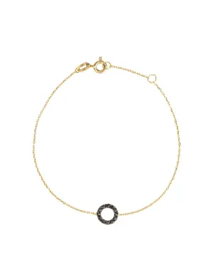 18K Gold Elegant Circle Bracelet