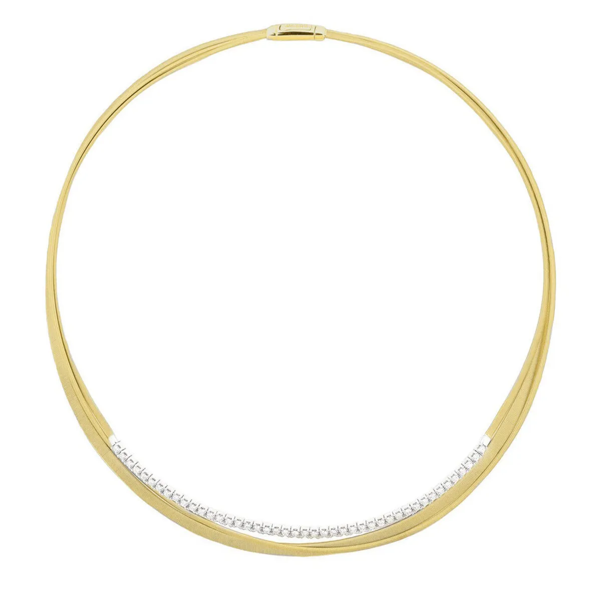 18K Yellow Gold Collar With Diamonds