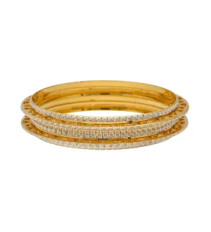 22K Yellow & White Gold Bangle Set (58.9gm)