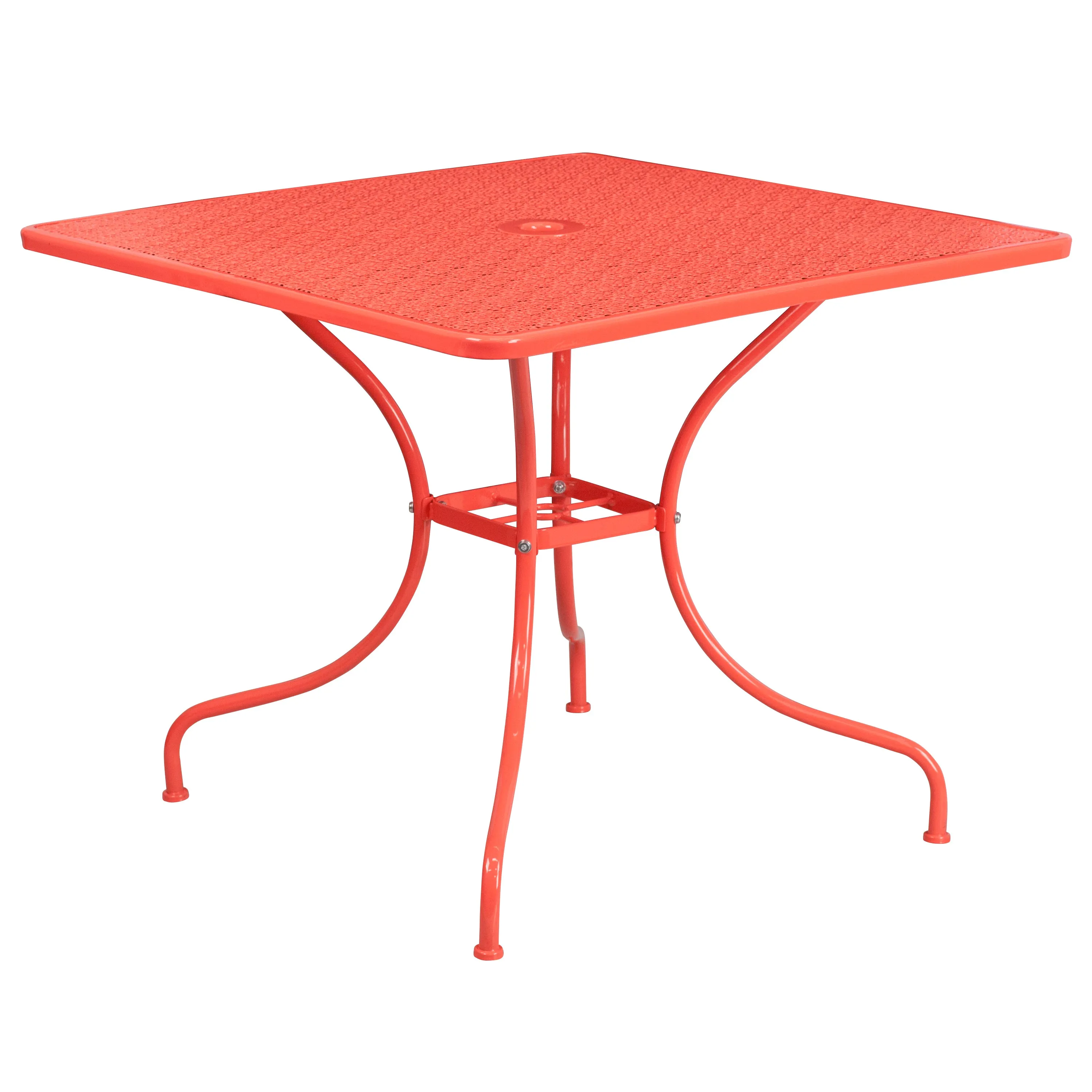 35.5SQ Coral Patio Table Set CO-35SQ-03CHR4-RED-GG