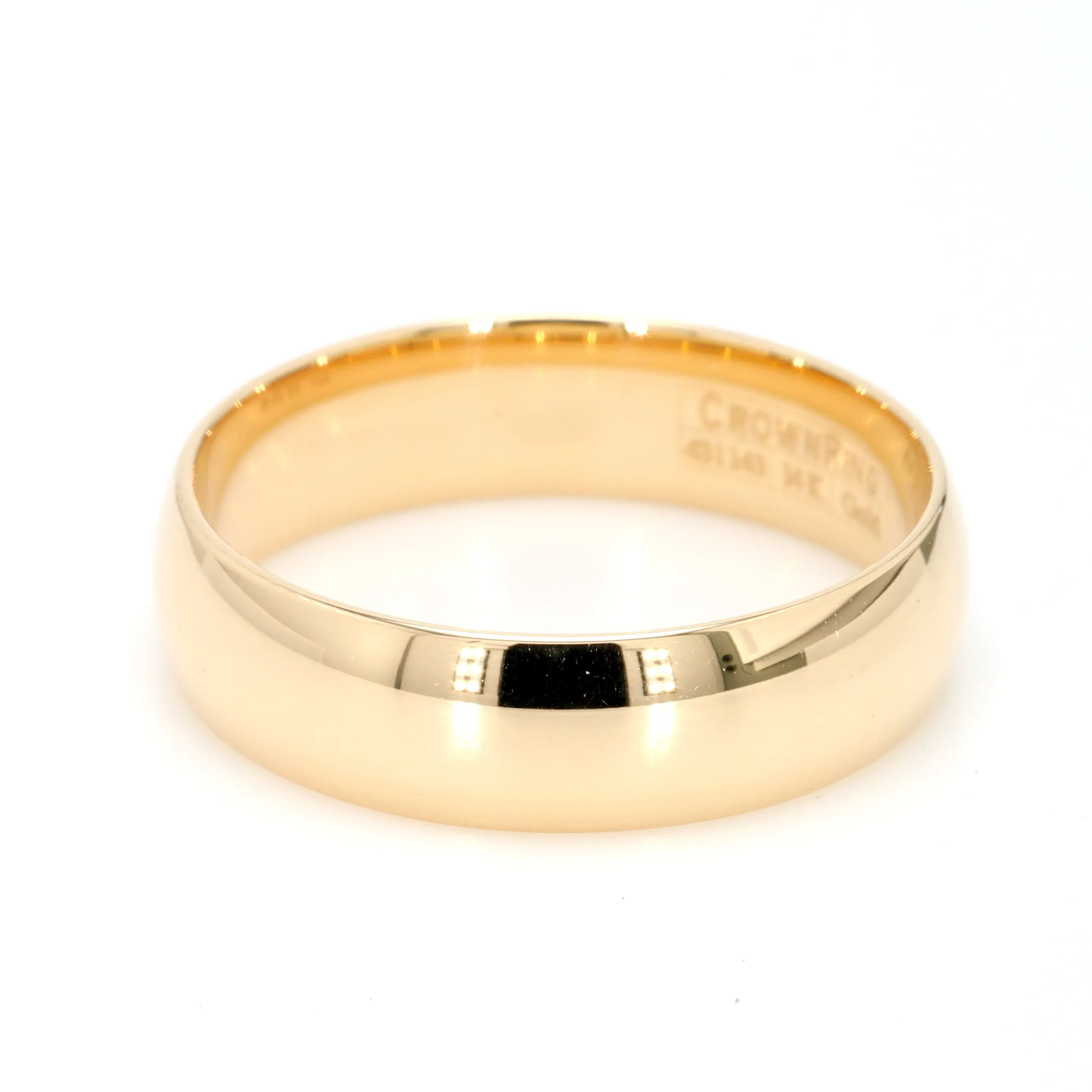 6mm 14k Gold Wedding Band