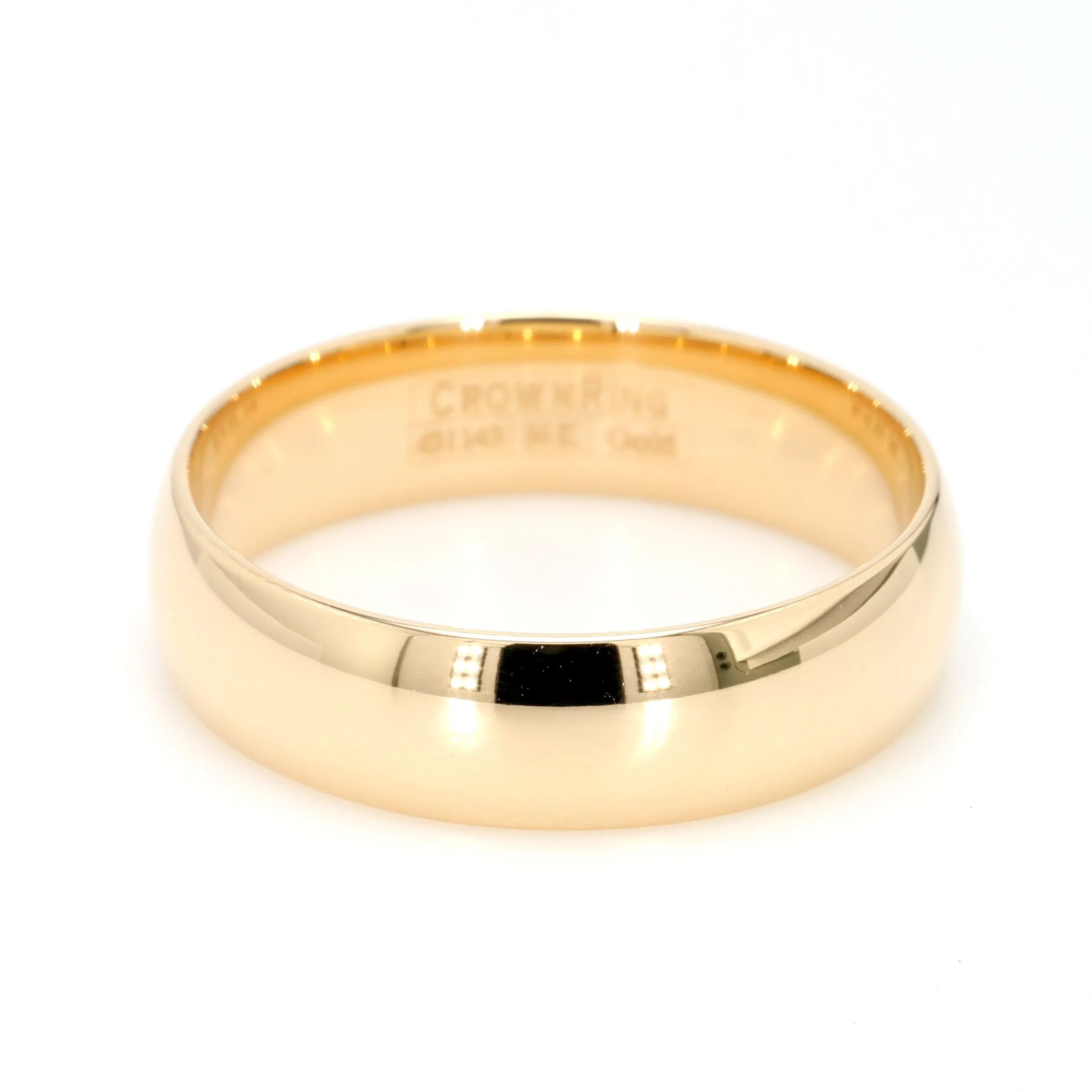 6mm 14k Gold Wedding Band