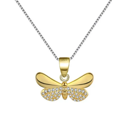 925 Sterling Silver Dainty Butterfly Necklace