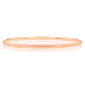 9ct Rose Gold 3mm Half round 65mm Bangle