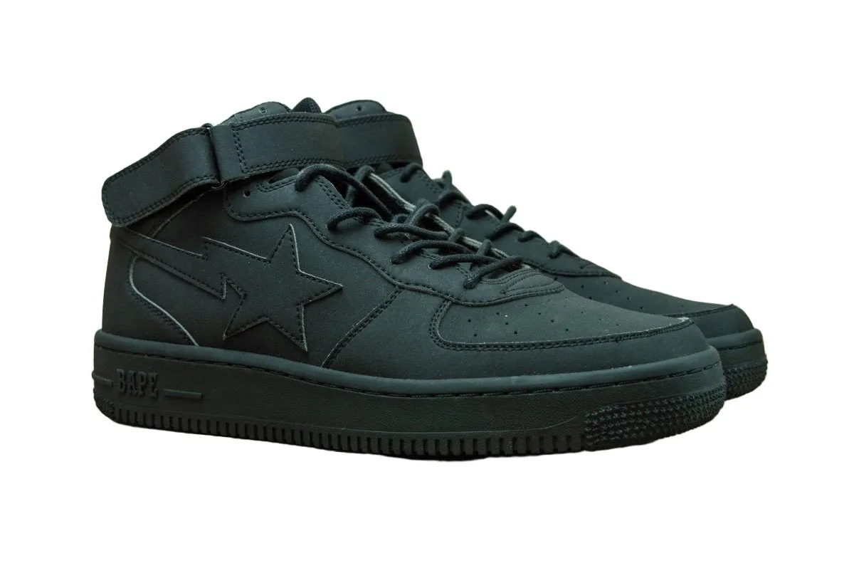 A Bathing Ape Bapesta M1 Mid Black Nubuck 1C30191021