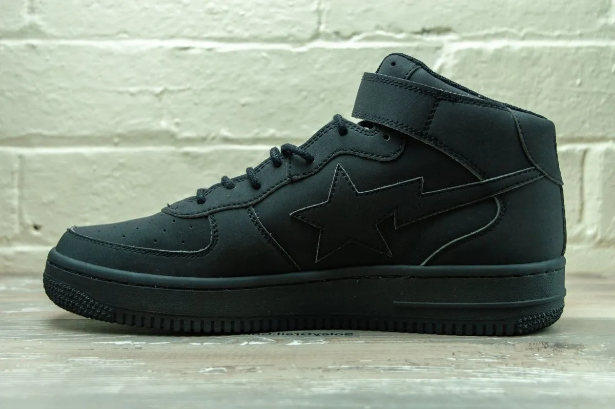 A Bathing Ape Bapesta M1 Mid Black Nubuck 1C30191021