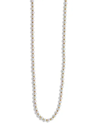 Akoya Pearl Petite Gumball Yellow Gold Necklace