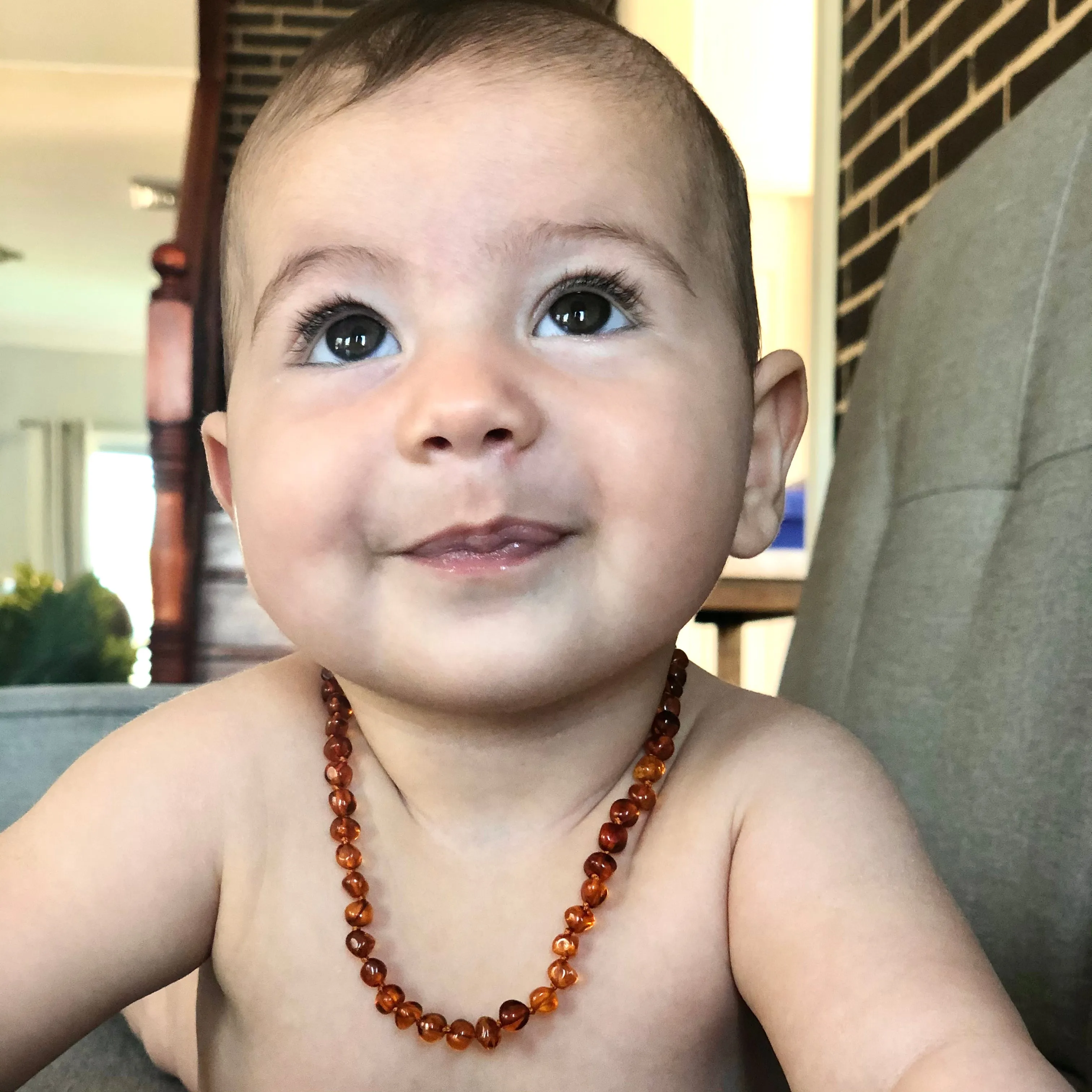 Amber Teething Necklace for Babies and Toddlers - Natural Solution for Teething Pain Relief