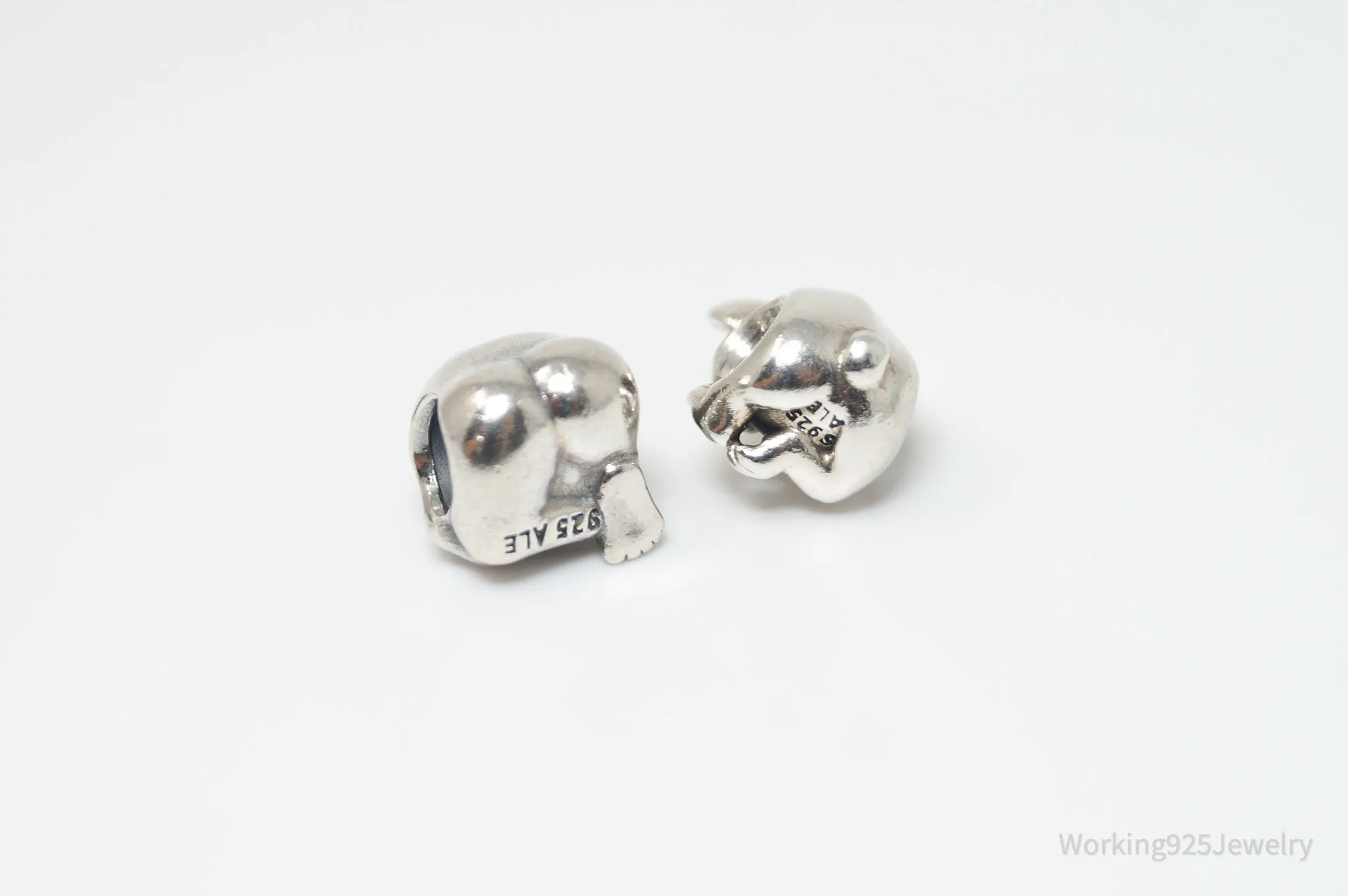 Authentic Pandora ALE RARE Mother Chimp & Koala Sterling Silver Charms Set