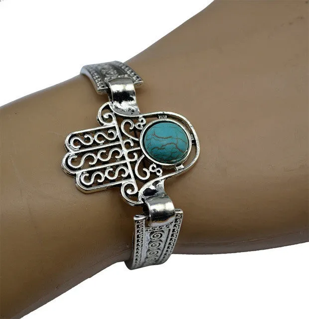 Bohemian Retro Vintage Tibet Silver Elephant  Bracelet