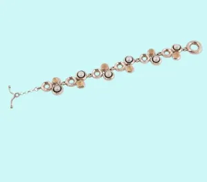 Bracelet for Woman. Sterling Silver and 9 carat with pearls