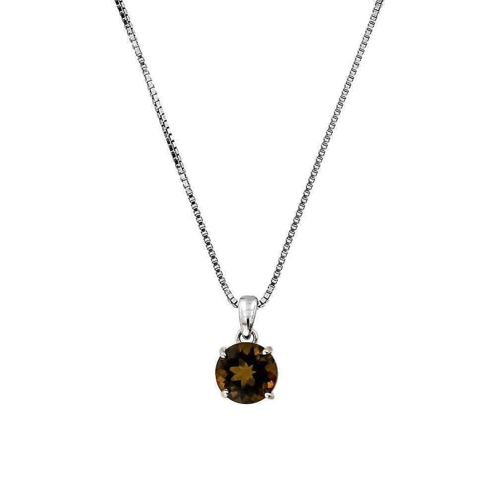 Brilliant Cut Smoky Quartz Pendant