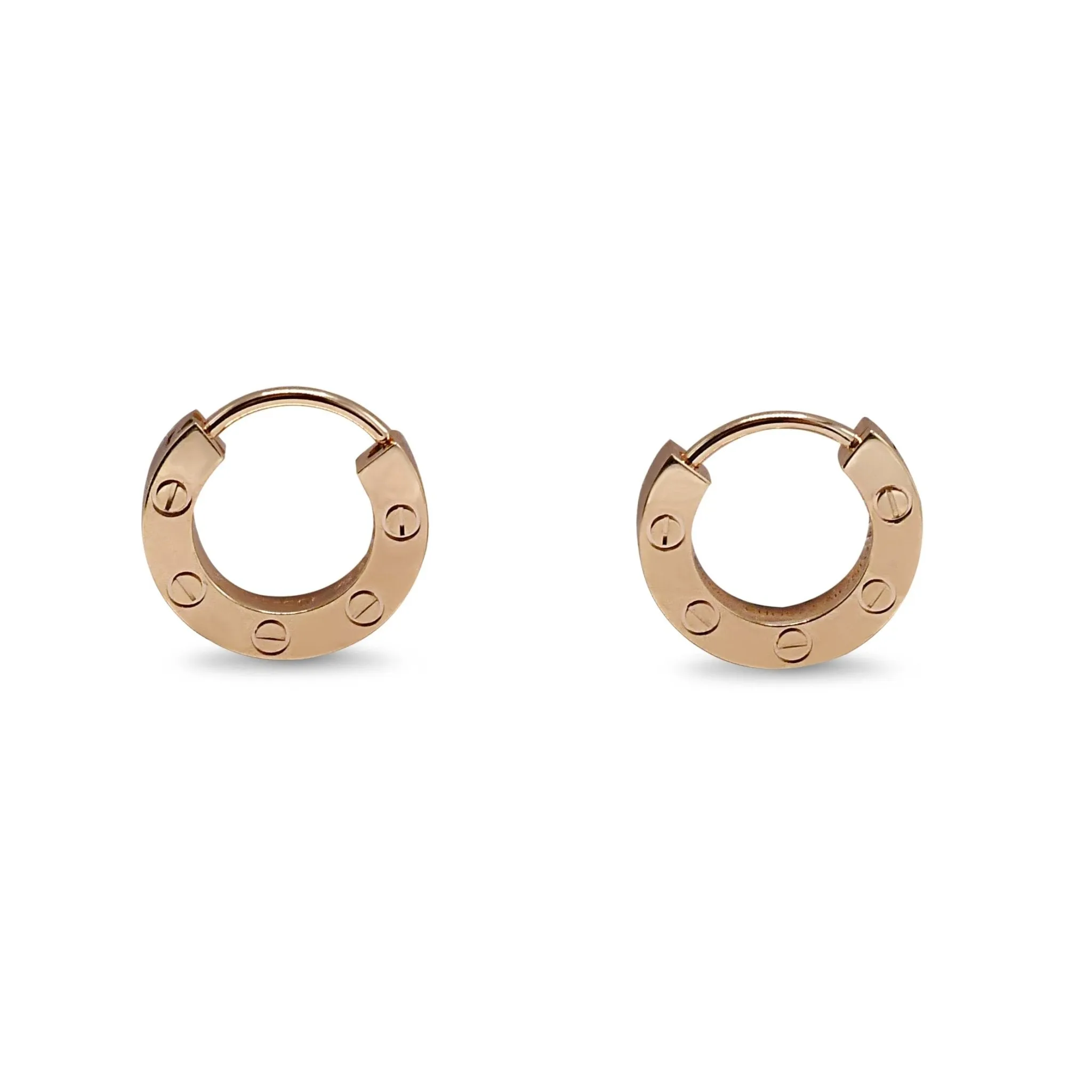 Cartier Love Hoop Earrings - 18ct Rose Gold