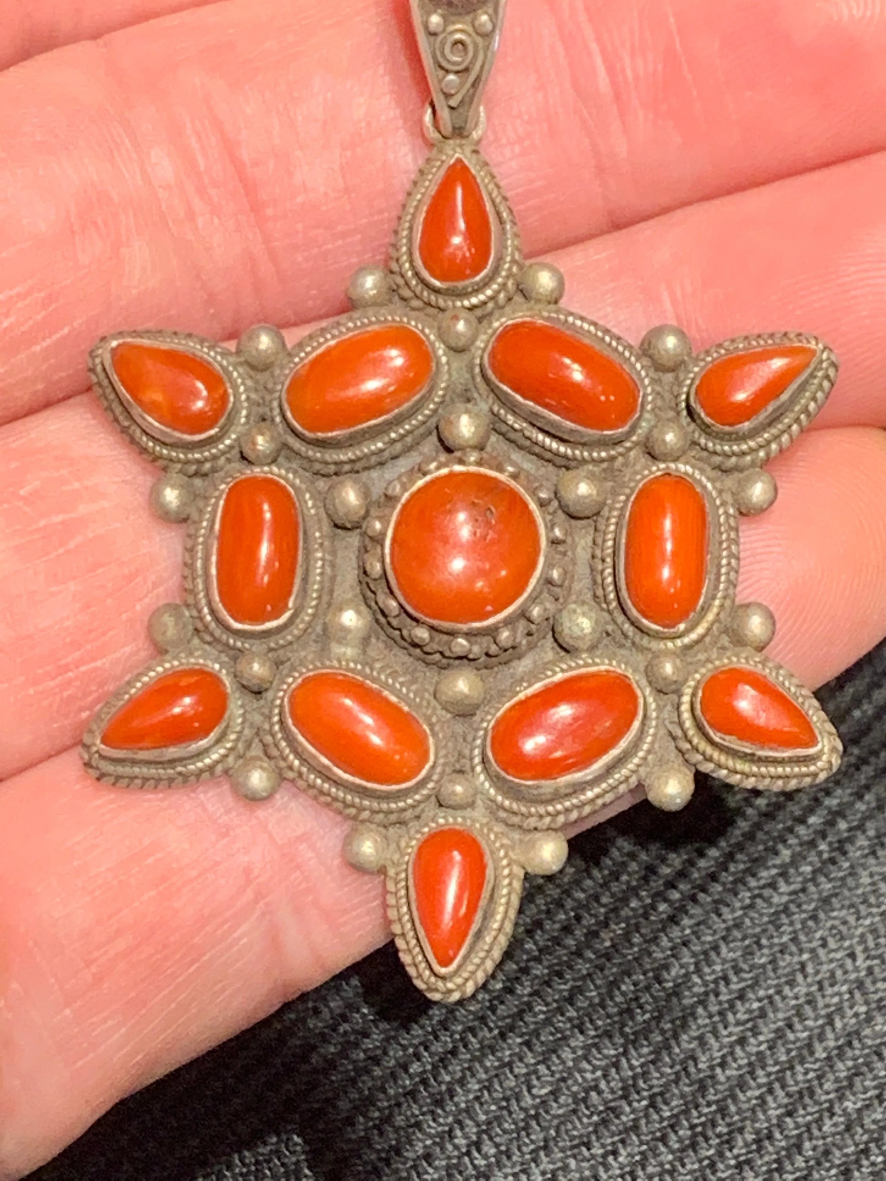 Celestial Antique Coral Pendant