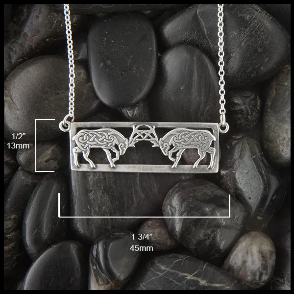 Celtic Deer Bar Pendant