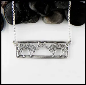 Celtic Deer Bar Pendant