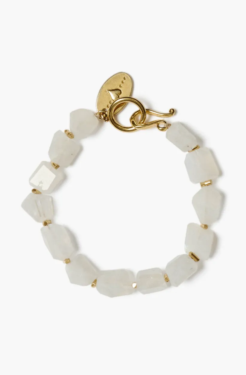 CHAN LUU MOONSTONE HAND CUT BRACELET