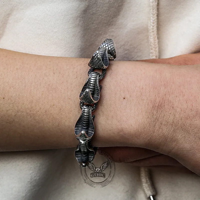 Cobra Snake Stainless Steel Bracelet