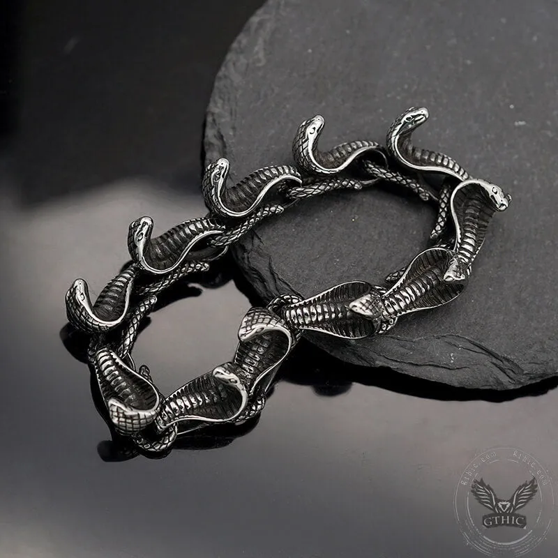 Cobra Snake Stainless Steel Bracelet