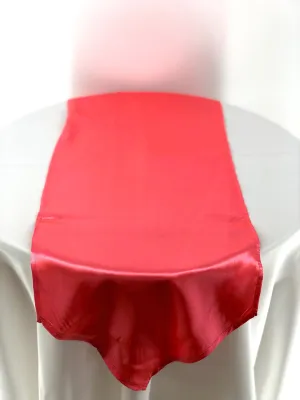 Coral Satin Table Runners