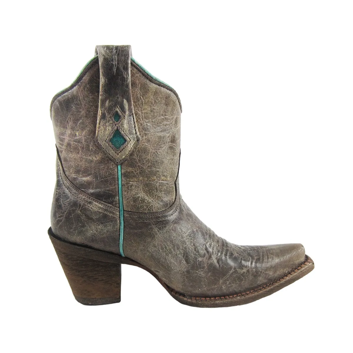 Corral Men's Tobacco and Black Eagle Snip Toe Cowboy Boot- A2797