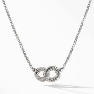 Double Link Necklace with Diamonds