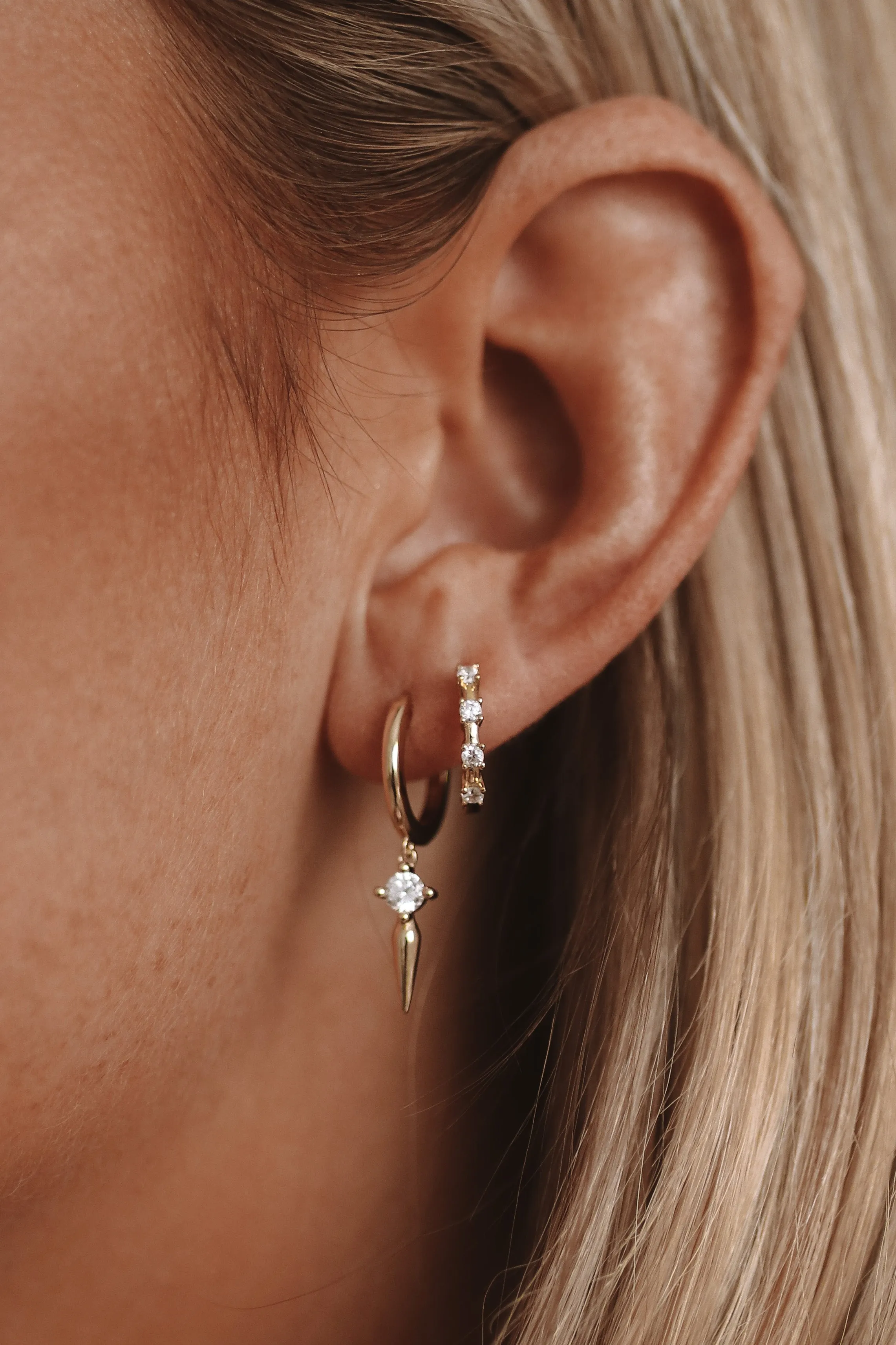 Elly - Sterling Silver Hoop Earrings