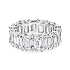 Emerald Cut Diamond Eternity Band, 12 CT