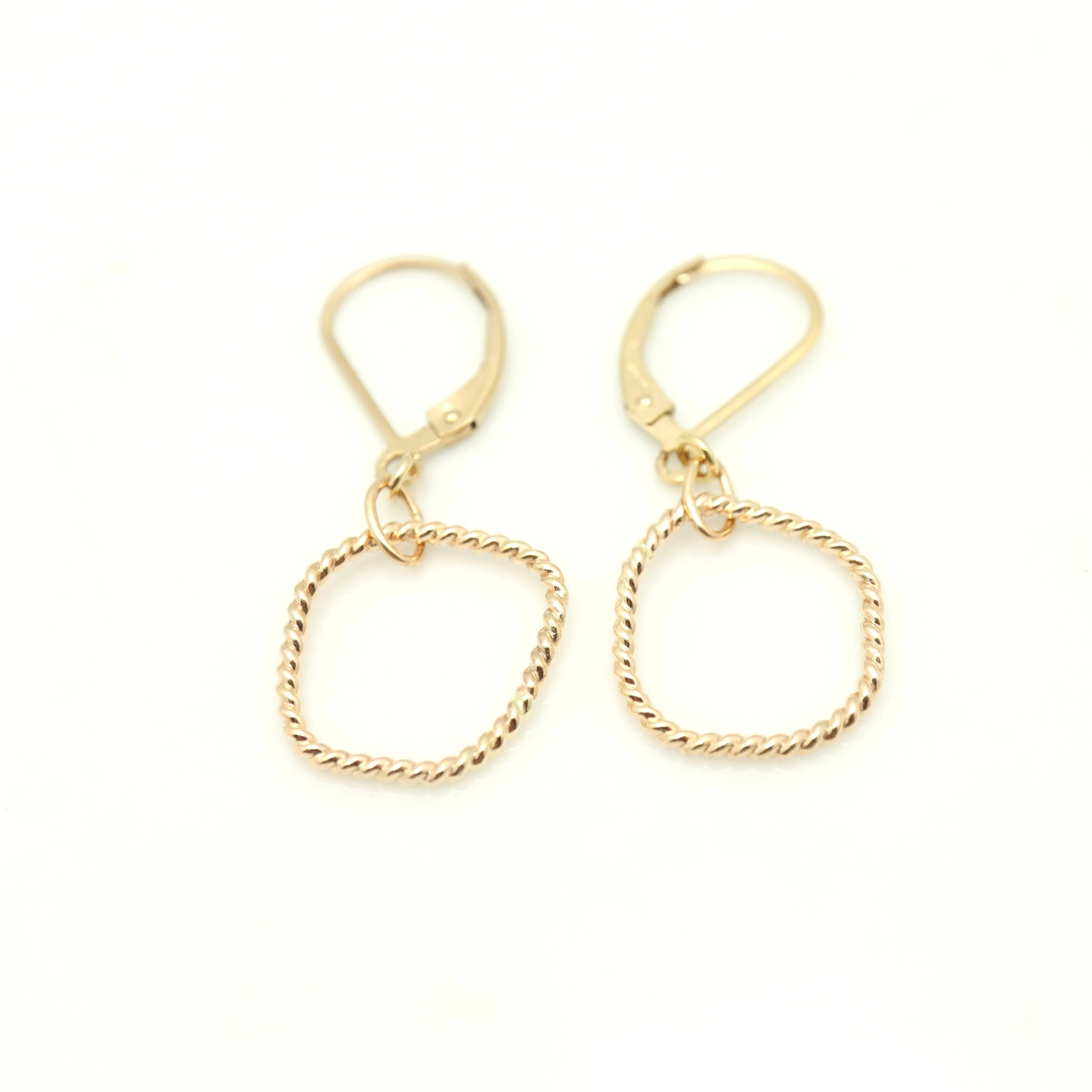 Entwined Collection:  Gold Freeform Hoops