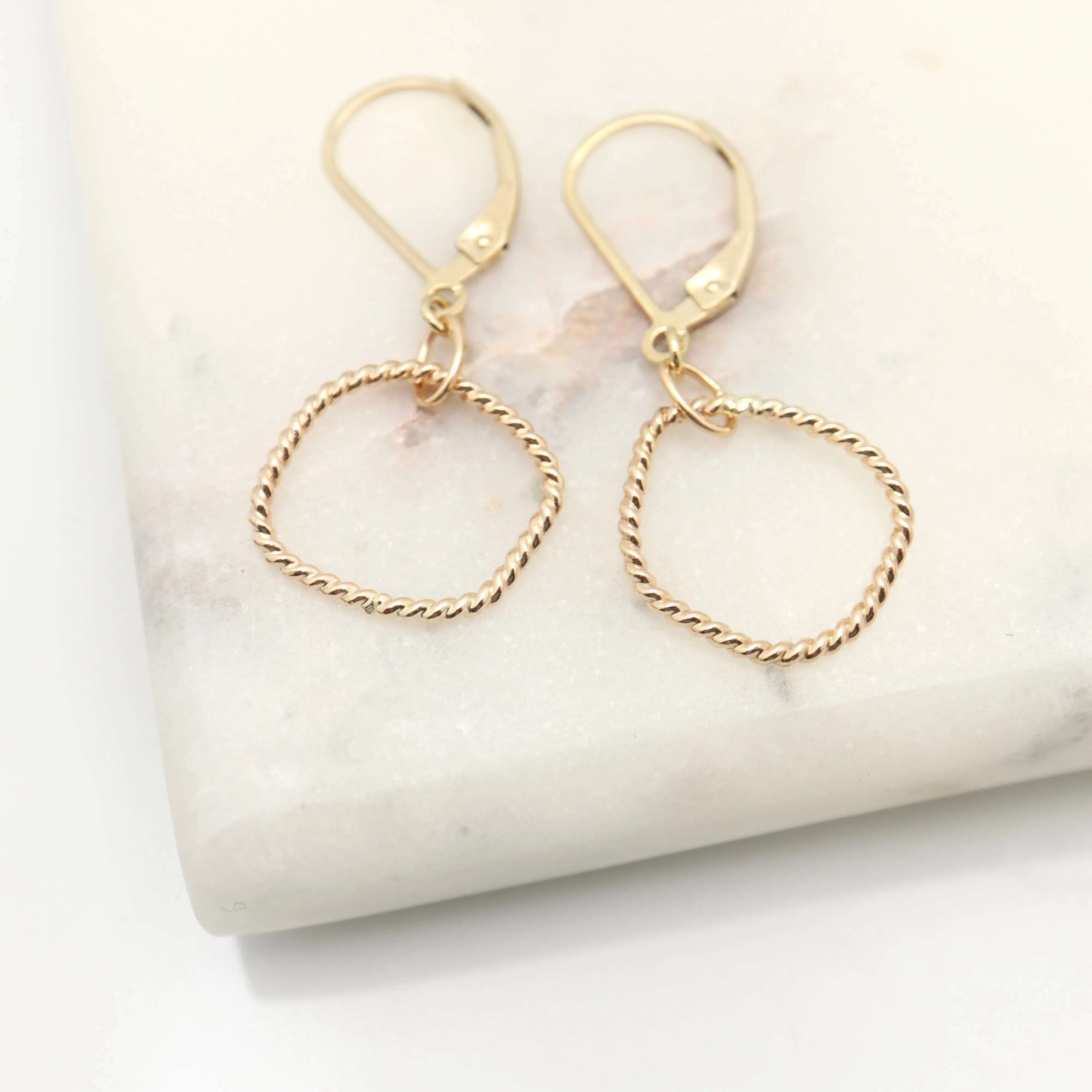 Entwined Collection:  Gold Freeform Hoops