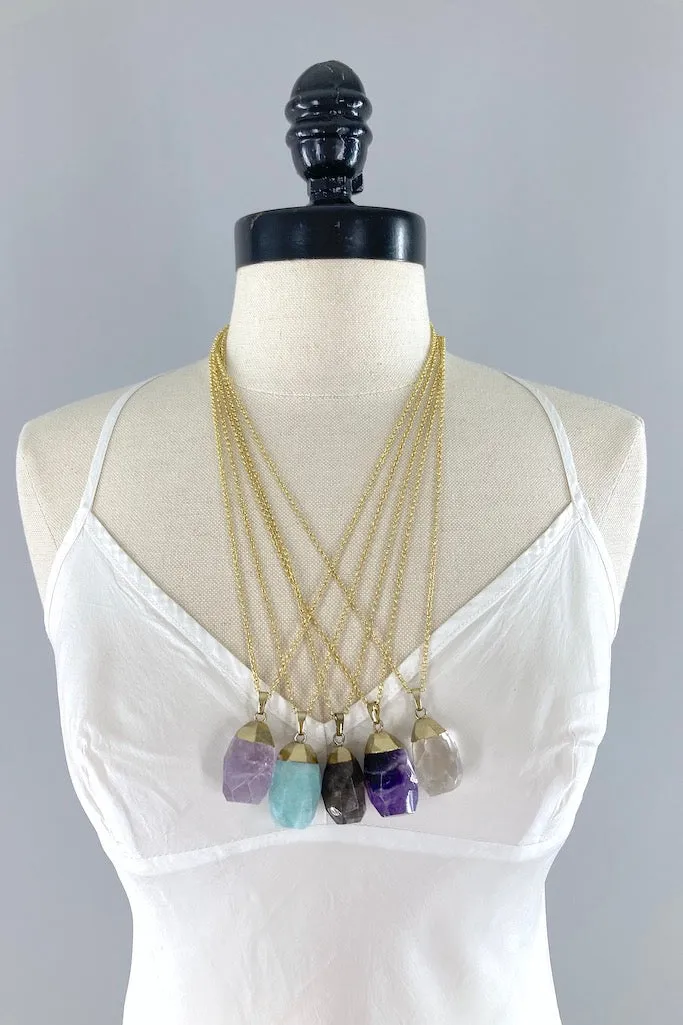 Faceted Gemstone Necklace