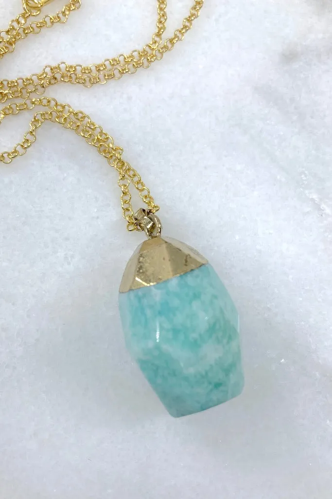 Faceted Gemstone Necklace