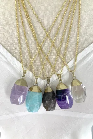 Faceted Gemstone Necklace