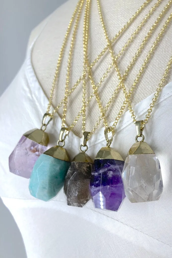 Faceted Gemstone Necklace