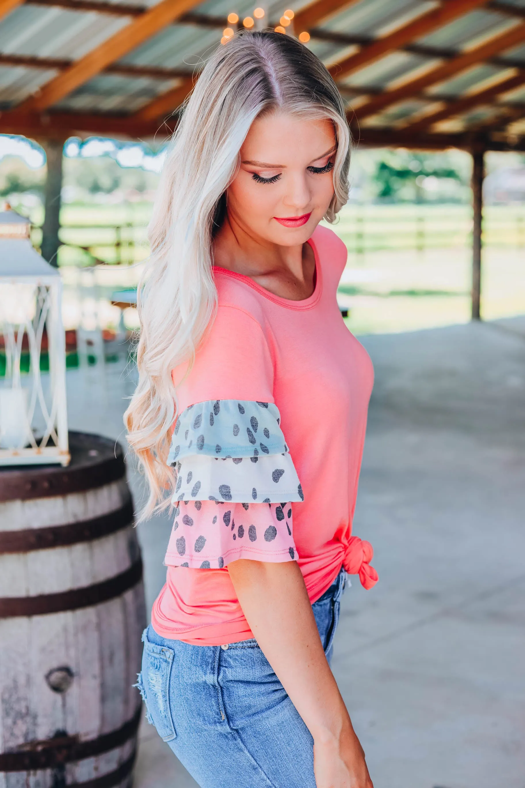 Fierce and Feminine Top - Coral