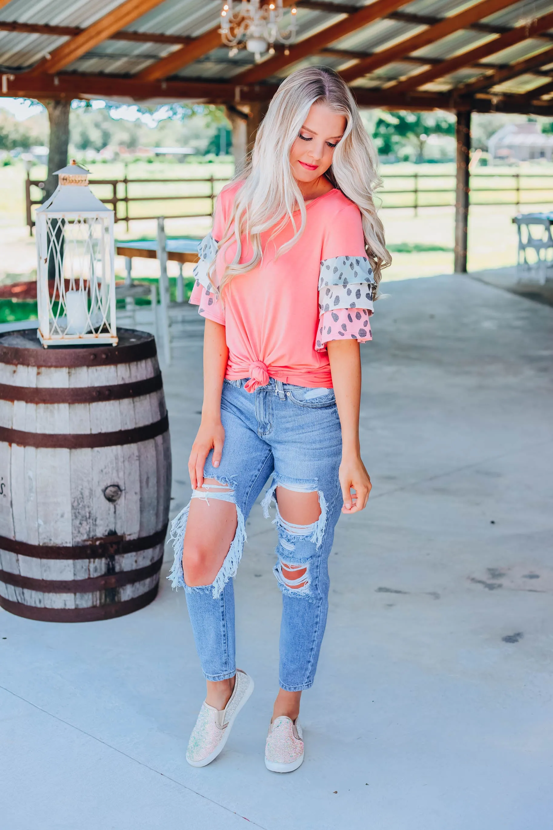 Fierce and Feminine Top - Coral