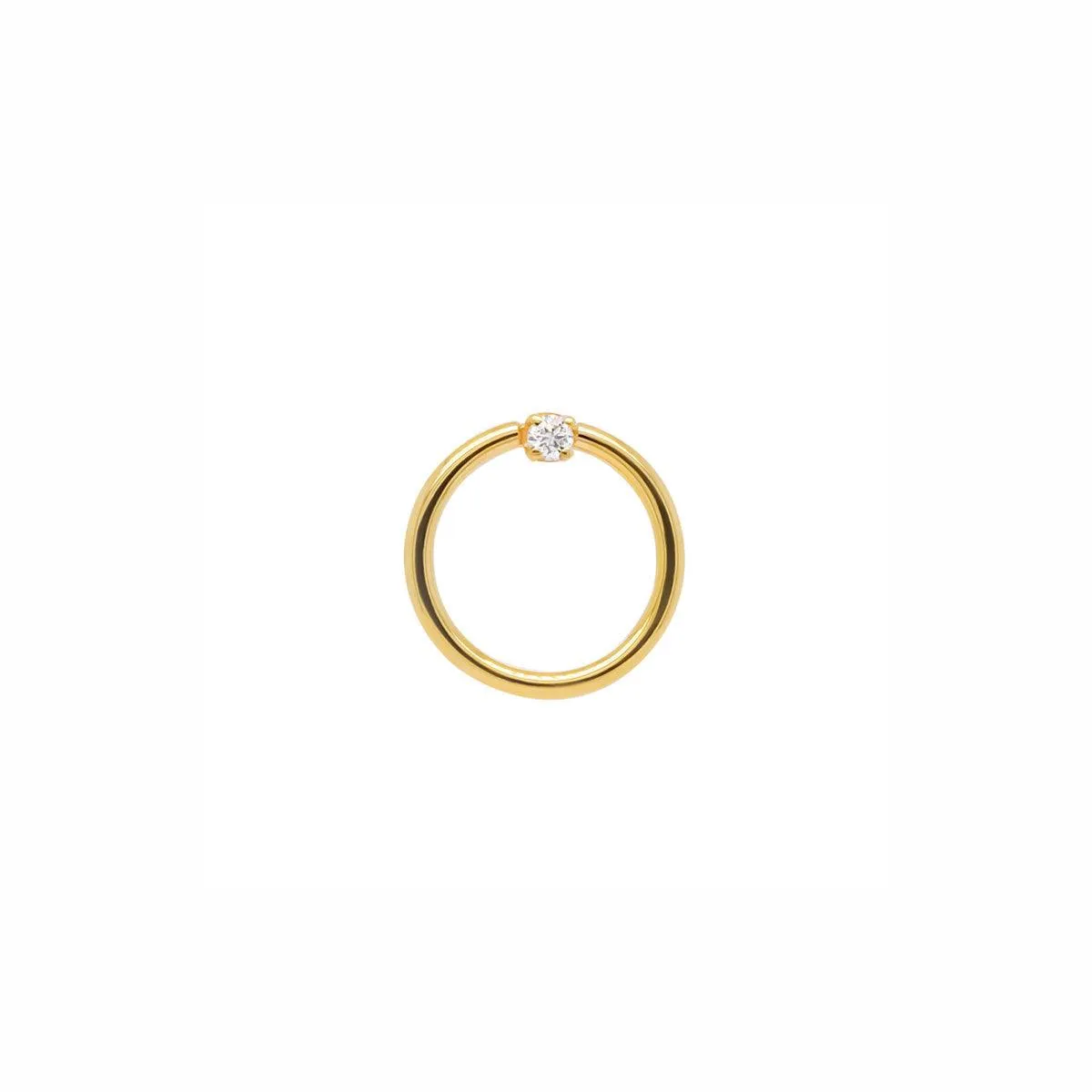 Fixed Diamond Seamless Hoop | .56GMS .03CT | Single