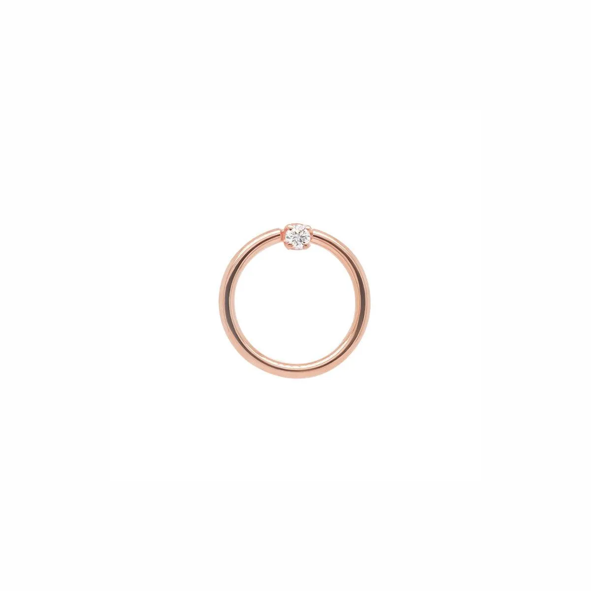 Fixed Diamond Seamless Hoop | .56GMS .03CT | Single