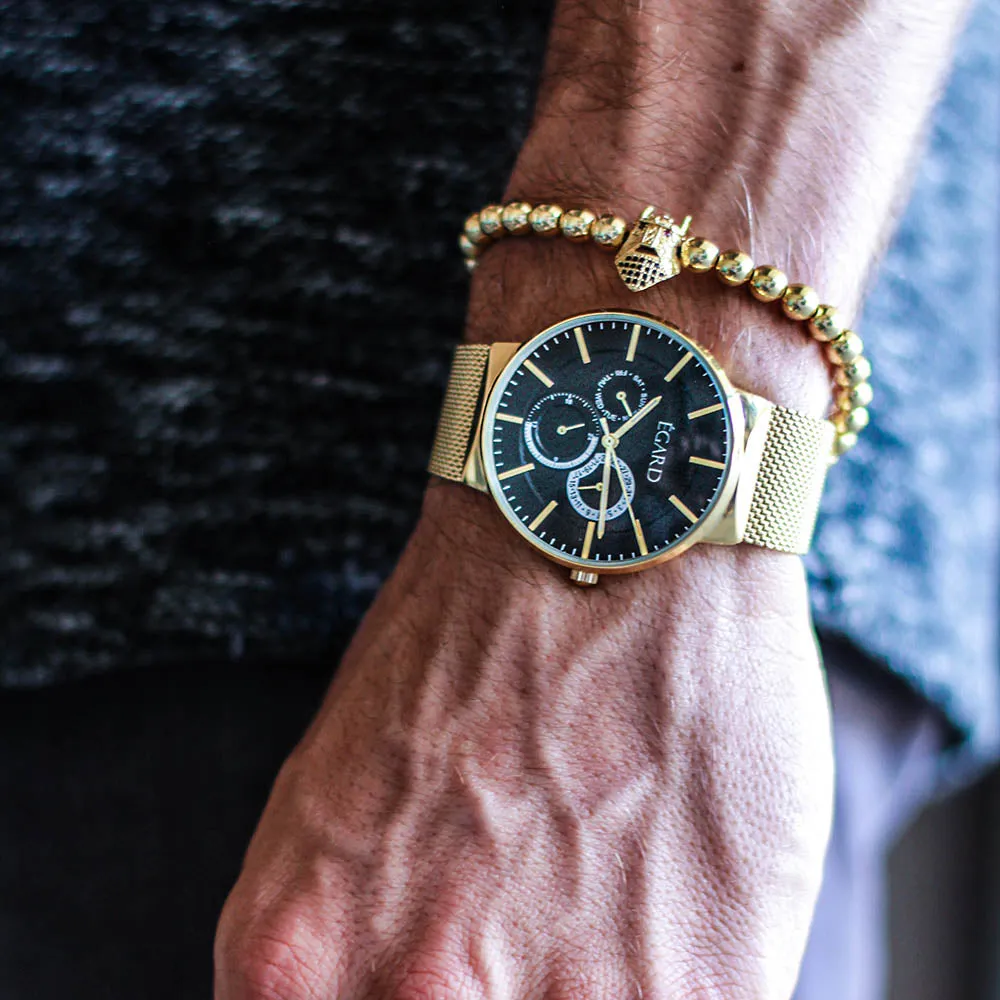 Gold Beaded Gladiator Bracelet