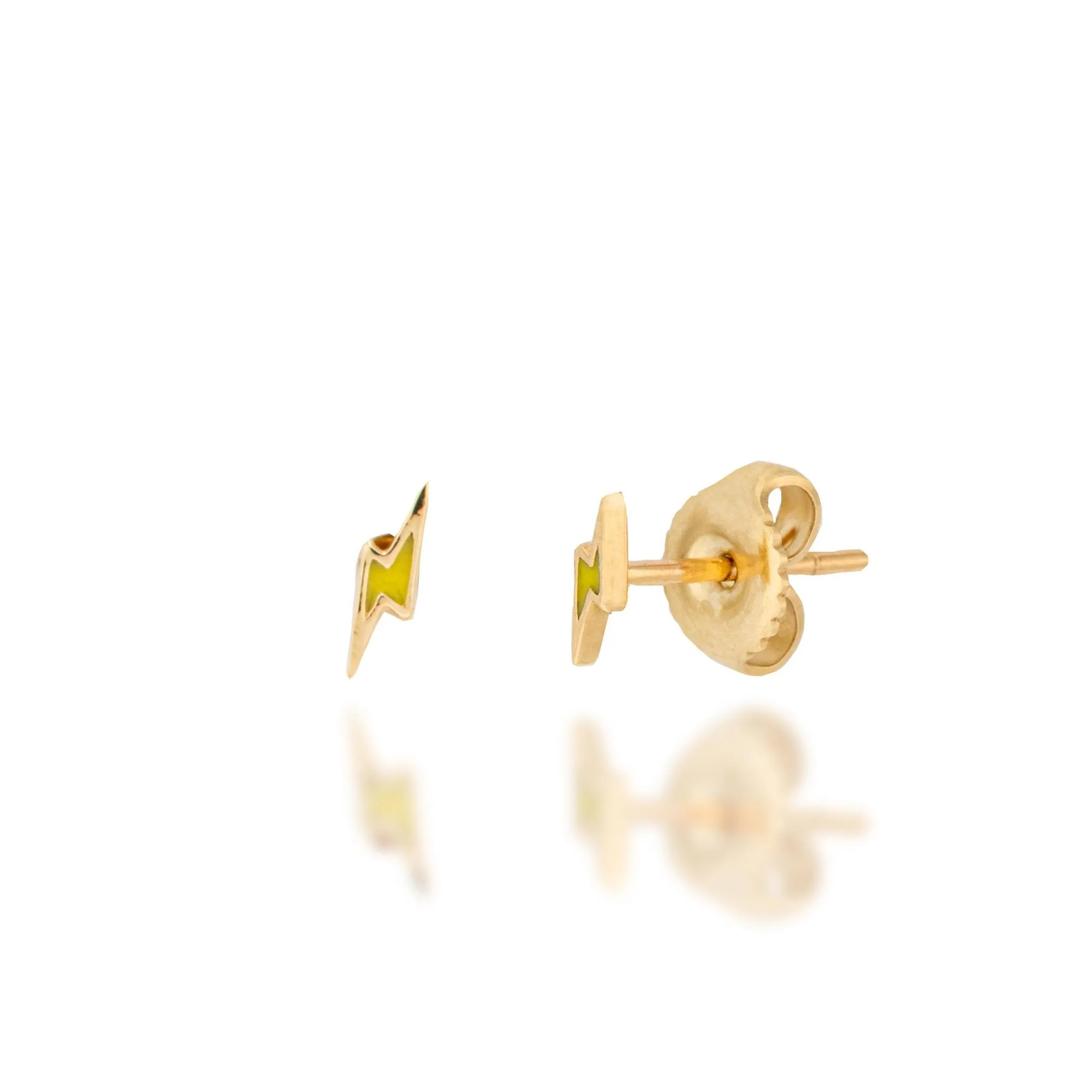 Gold Lightning Bolt Earrings