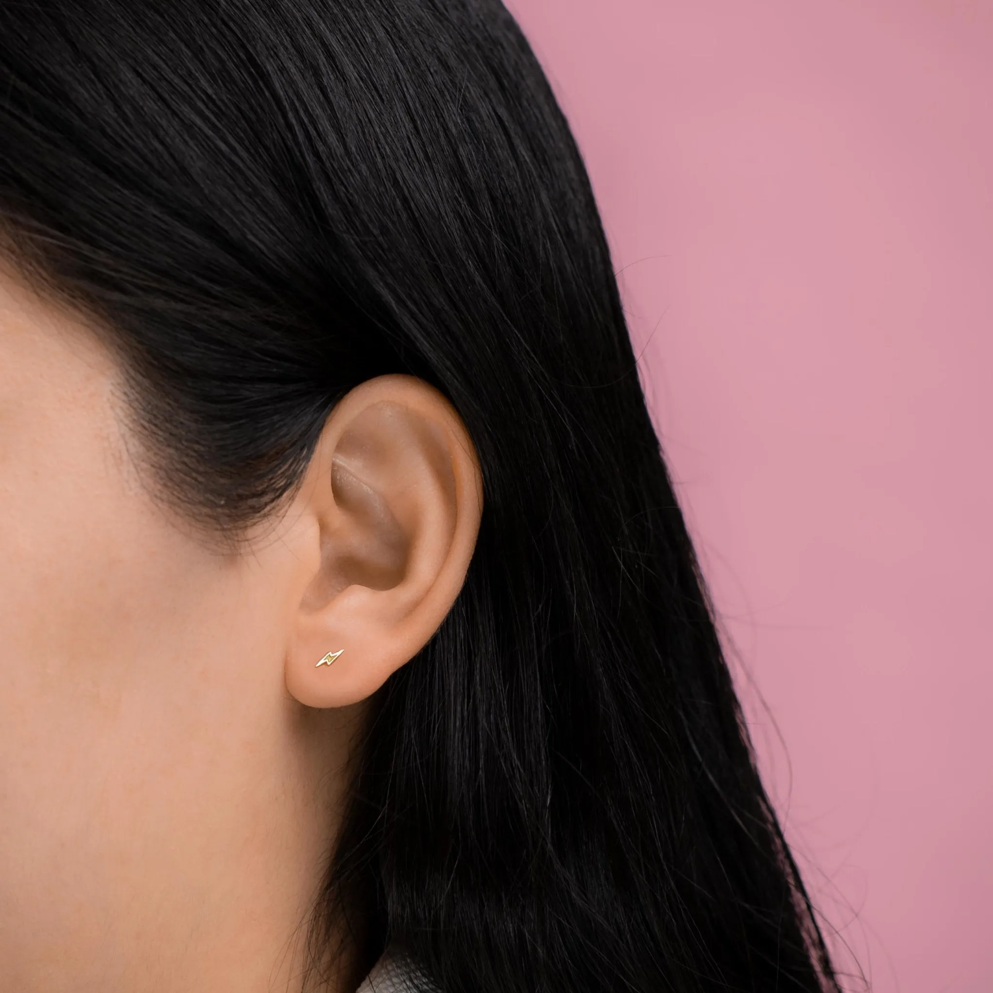 Gold Lightning Bolt Earrings